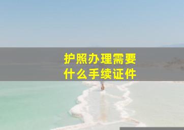 护照办理需要什么手续证件