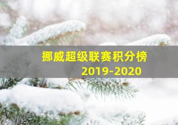 挪威超级联赛积分榜2019-2020