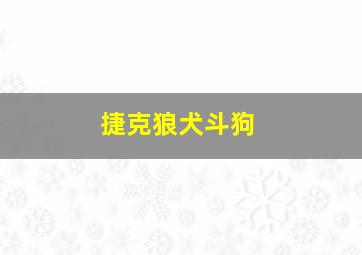 捷克狼犬斗狗