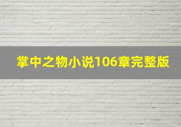 掌中之物小说106章完整版