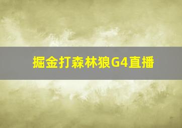 掘金打森林狼G4直播