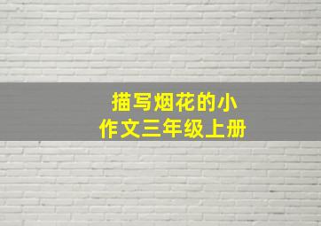 描写烟花的小作文三年级上册