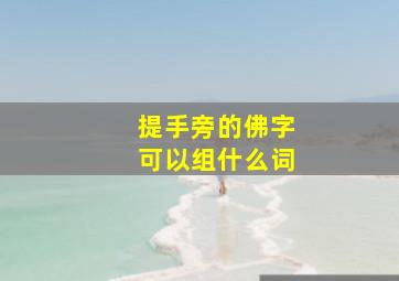 提手旁的佛字可以组什么词