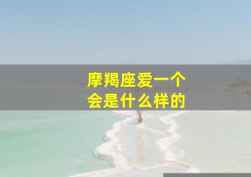 摩羯座爱一个会是什么样的