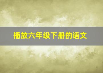 播放六年级下册的语文