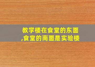 教学楼在食堂的东面,食堂的南面是实验楼