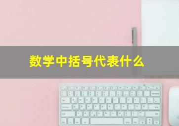 数学中括号代表什么