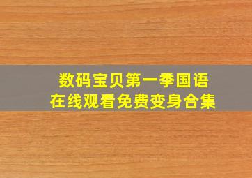 数码宝贝第一季国语在线观看免费变身合集