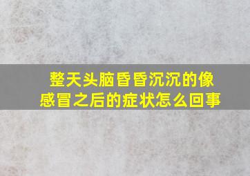 整天头脑昏昏沉沉的像感冒之后的症状怎么回事