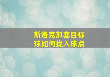 斯洛克加塞目标球如何找入球点