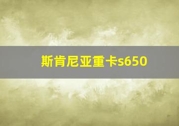 斯肯尼亚重卡s650