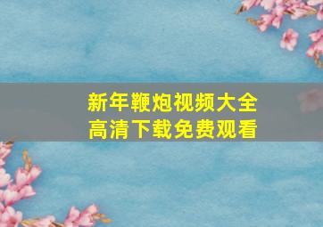 新年鞭炮视频大全高清下载免费观看