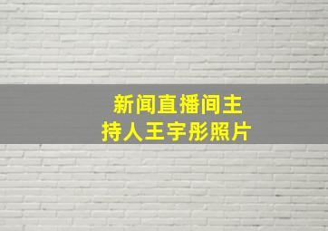 新闻直播间主持人王宇彤照片