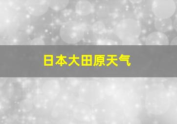 日本大田原天气