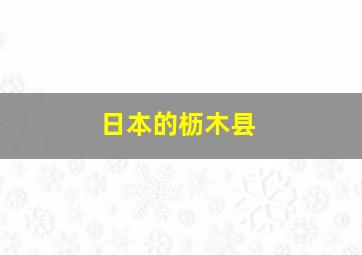 日本的枥木县