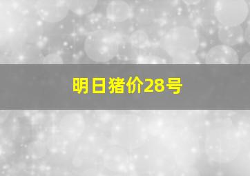 明日猪价28号