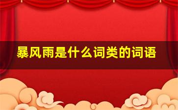 暴风雨是什么词类的词语