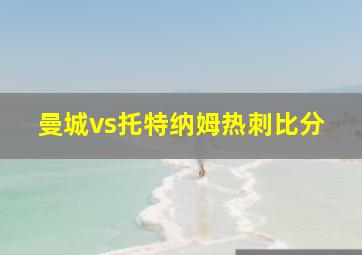 曼城vs托特纳姆热刺比分