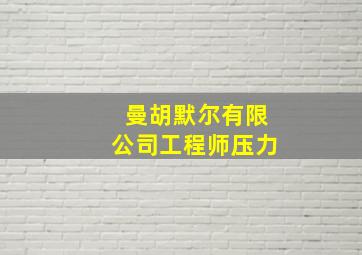 曼胡默尔有限公司工程师压力