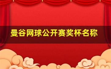 曼谷网球公开赛奖杯名称