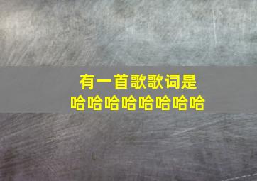 有一首歌歌词是哈哈哈哈哈哈哈哈