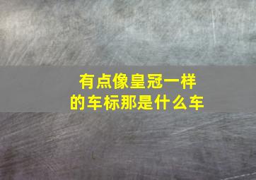 有点像皇冠一样的车标那是什么车