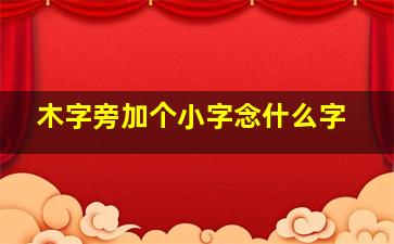 木字旁加个小字念什么字