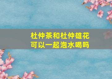 杜仲茶和杜仲雄花可以一起泡水喝吗