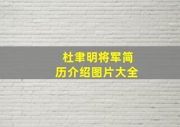 杜聿明将军简历介绍图片大全