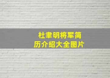 杜聿明将军简历介绍大全图片