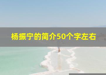 杨振宁的简介50个字左右