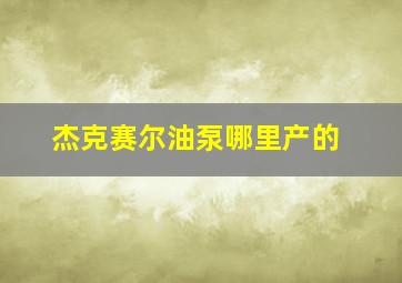 杰克赛尔油泵哪里产的