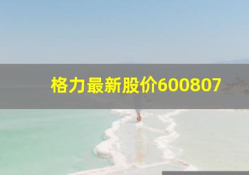 格力最新股价600807