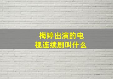 梅婷出演的电视连续剧叫什么