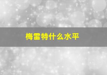 梅雷特什么水平