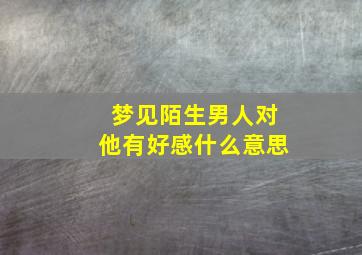 梦见陌生男人对他有好感什么意思