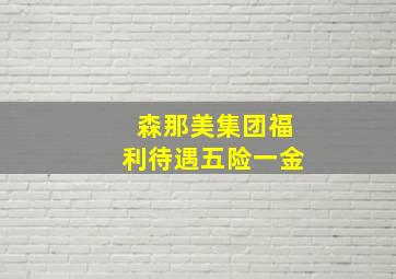 森那美集团福利待遇五险一金