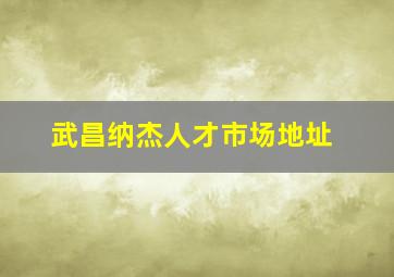 武昌纳杰人才市场地址