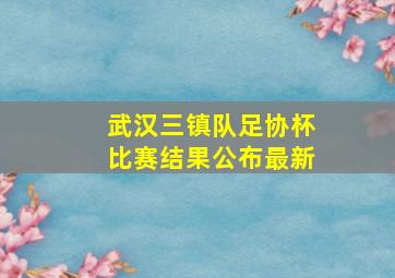 武汉三镇队足协杯比赛结果公布最新