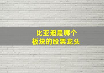 比亚迪是哪个板块的股票龙头