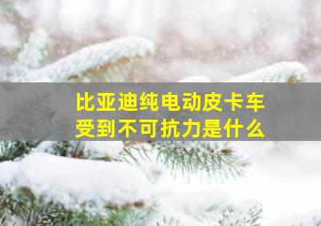 比亚迪纯电动皮卡车受到不可抗力是什么