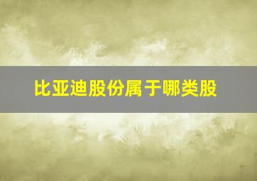 比亚迪股份属于哪类股