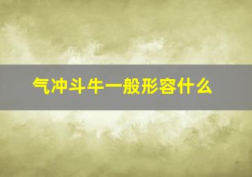 气冲斗牛一般形容什么