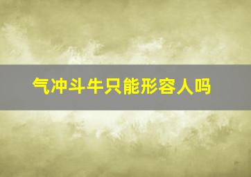 气冲斗牛只能形容人吗