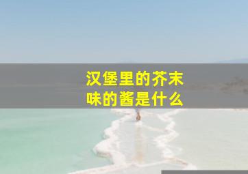 汉堡里的芥末味的酱是什么