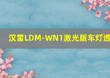 汉雷LDM-WN1激光版车灯透镜