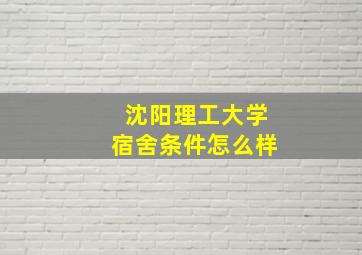 沈阳理工大学宿舍条件怎么样