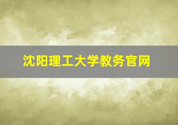 沈阳理工大学教务官网