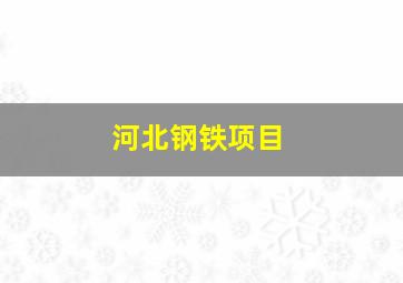 河北钢铁项目