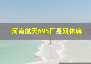 河南航天695厂是双休嘛